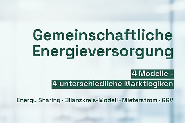 Die 4 Modelle der Gemeinschaftlichen Energieversorgung im Überblick